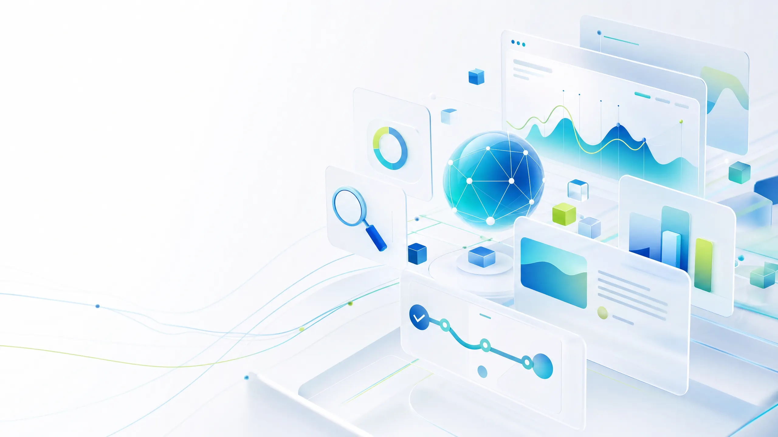 Abstrakte Digital-Marketing-Systeme ohne Menschen